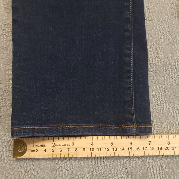 Talbots Jeans Womens 8  (32x24.5) Jeans Crop Flared Stretch Mid Rise Blue Denim - Picture 9 of 10